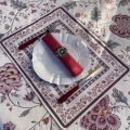 Provence Jacquard placemat "Montespan" lilas color from Tissus Toselli in Nice