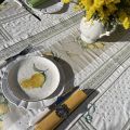Chemin de table mimosas et citrons "Menton" Tissus Tosseli