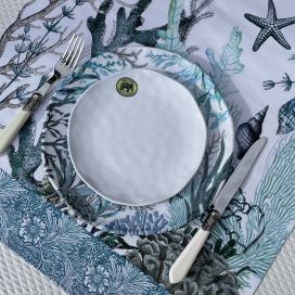 Michel Design Works  melamine white desert plate
