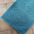 Bath mat La Vivaraise "Enzo" peacock