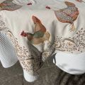 Square Jacquard tablecloth "Chantecler" Marat d'Avignon