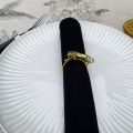 Golden metal Table napkin ring "Tiger"