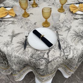 Tessitura Toscana Telerie, rectangular linen tablecloth "Tantra"