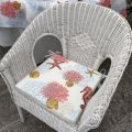 Outdoor seat cushions "Corail" white