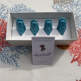 Box of 6 knife setting turquoise from Louis Sicard