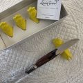 Box of 4 knife setting Cicada yellow blue from Louis Sicard