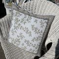 Provence Jacquard cushion cover "Moréa" ecru from Tissus Toselli in Nice