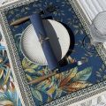 Provence Jacquard placemat "Morea" blue  from Tissus Toselli in Nice