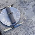 Rectangular coated cotton tablecloth "Livia" grey