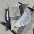 Serviette de table Sud Etoffe "Alicante" beige et taupe