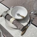 Table napkins  Sud Etoffe "Chamaret" natural and taupe