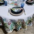 Rectangular centred cotton tablecloth "Antilles" ecru