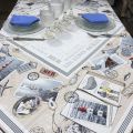 Rectangular Jacquard tablecloth "Littoral" by Tissus Toselli