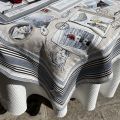 Rectangular Jacquard tablecloth "Littoral" by Tissus Toselli