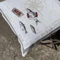Provence Jacquard cushion cover "Littoral" ecru from Tissus Toselli in Nice