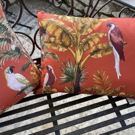 Outdoor cushions "Parrots" orange