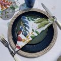 Round tablecloth in coated cotton "Antilles" from Tissus Toselli