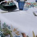 Round tablecloth in coated cotton "Antilles" from Tissus Toselli