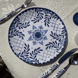 Assiette plate 26cm en mélamine Santorini