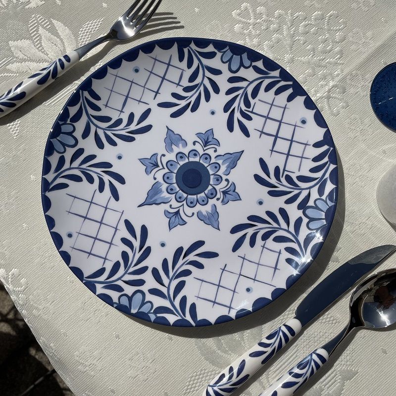 Assiette plate 26cm en mélamine Santorini - laboutiquedelea
