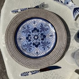 Assiette plate 20 cm en mélamine Santorini