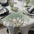 Tessitura Toscana Telerie, square linen tablecloth Oliviers D.O.P.