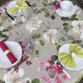 Tessitura Toscana Tellerie, round coton tablecloth "Biscondola"