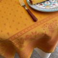 Rectangular Jacquard tablecloth, reversible "Durance" ocre, by Marat d'Avignon