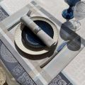 Table napkins  Sud Etoffe "Chamaret" grey and blue