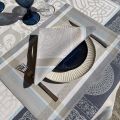 Placemat "Chamaret" grey and blue from Sud Etoffe