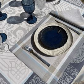 Placemat "Chamaret" grey and blue from Sud Etoffe