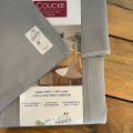 Serviette de table en coton "Coucke" uni gris galet