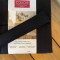 Serviette de table en coton "Coucke" uni noir