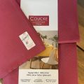 Round cotton  and Teflon tablecloth "Coucke" griotte