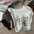 Webbed table runner  Jacquard grapes "Vignobles" ecru Tissus Tosseli