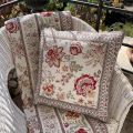 Provence Jacquard cushion cover "Grance" yellow and red from Tissus Toselli in Nice