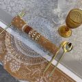 Golden metal Table napkin ring "Chaîne dorée"