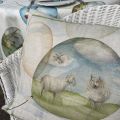 Decorative linen cushion "Balloons" Tessitura Toscana Telerie
