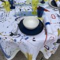 Tessitura Toscana Tellerie, square hemp tablecloth "Jelly"