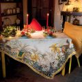 Tessitura Toscana Telerie, nappe carrée en lin "Exotic Christmas"