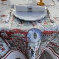 Tessitura Toscana Telerie, rectangular linen tablecloth "Christmas shopping"