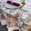 Tessitura Toscana Telerie, rectangular linen tablecloth "Christmas shopping"