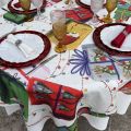 Tessitura Toscana Tellerie, rectangular coton tablecloth "Sweet Fox"