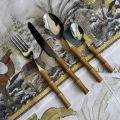 Cutlery Set (48 pieces) "Bamboo" beige, from Neva Italy