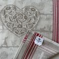 Jacquard kitchen towel "Coeur" by Tissus Toselli