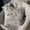 Housse de coussin Jacquard "Magnolia" Tissus Toselli, Nice