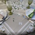 Rectangular Jacquard tablecloth Magnolia by Tissus Toselli