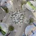 Rectangular Jacquard tablecloth Magnolia by Tissus Toselli