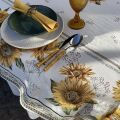 Rectangular Jacquard tablecloth Sunflower by Tissus Toselli