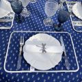 Rectangular tablecloth in cotton "Avignon" blue and white "Marat d'Avignon"